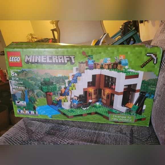 Waterfall House Minecraft Minecraft Waterfall Base Lego Minecraft